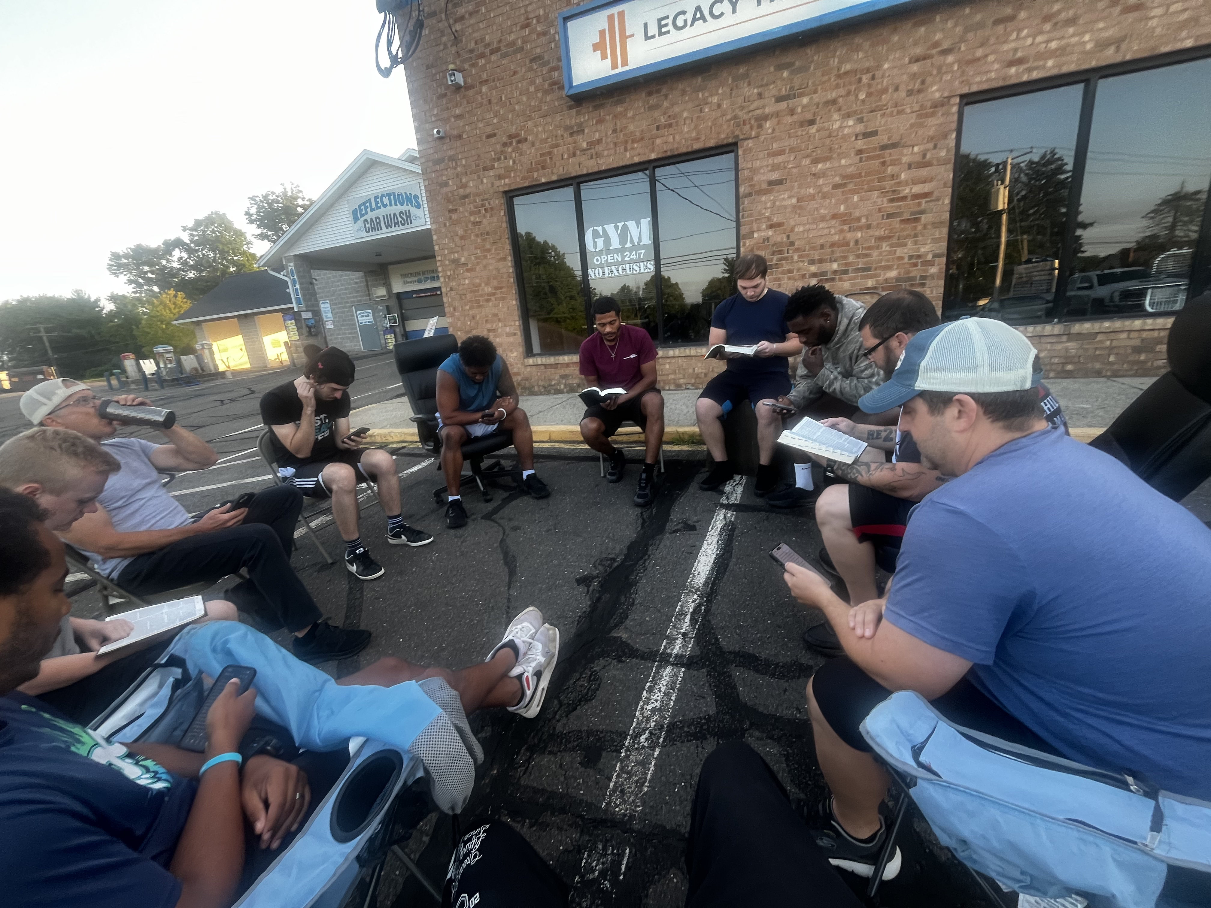 D&D Saturday morning session outside Legacy